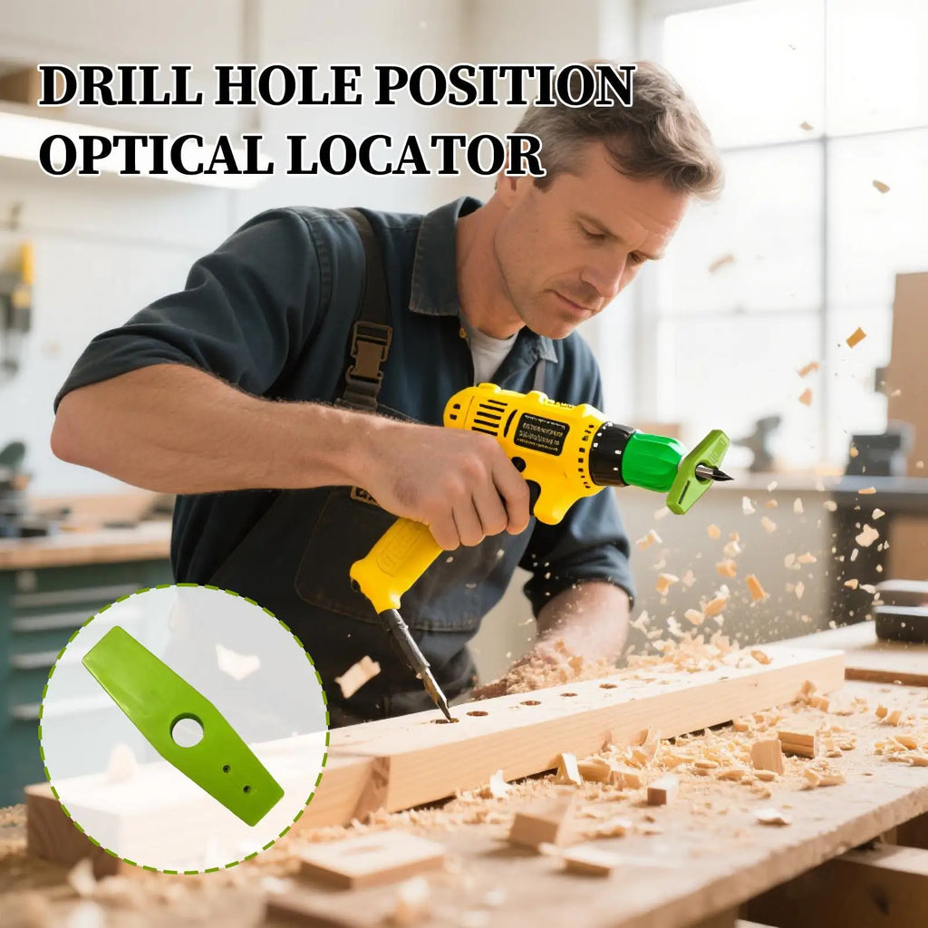 Drill Bit Guide Precise Measuring Gauge Hole Finder Punch Locator Drill Guide for Cabinet Drawer Installation Door Deck Shelf Qme