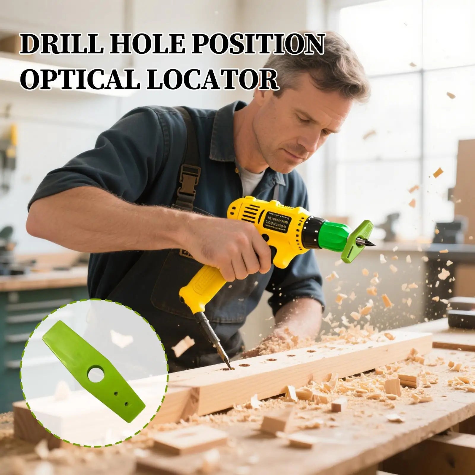 Drill Bit Guide Precise Measuring Gauge Hole Finder Punch Locator Drill Guide for Cabinet Drawer Installation Door Deck Shelf Qme