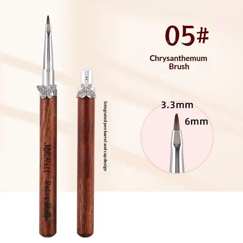 Nail Art Brushes Professional Tech Detachable Rod Zircon Butterfly Qme 5