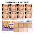 8 Shade Fade Palette Soft Matte Texture Cover Dark Circles, Redness, Skin Blemishes Waterproof Sweatproof Long-wearing Concealer Qme 01