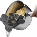 Adjustable Pot Strainer Clip-on Kitchen Pots Pans Bowls Stainless Qme Color random