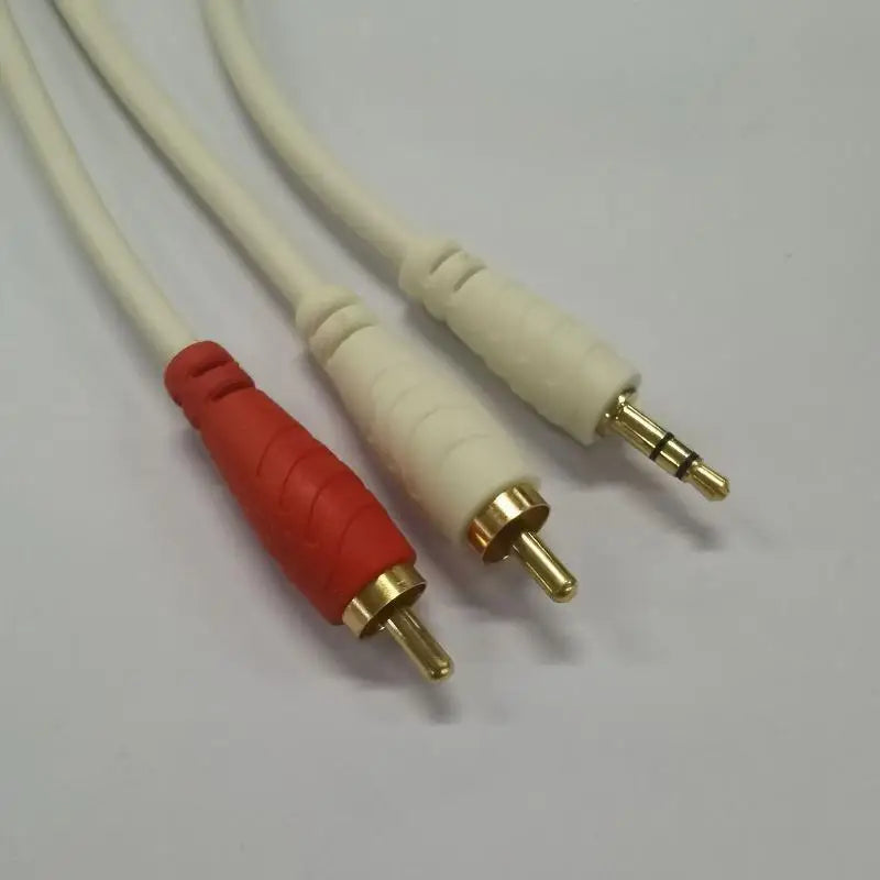 2 RCA Male Audio Cable Gold Plated Wide Compatibility Car Stereo Home Qme
