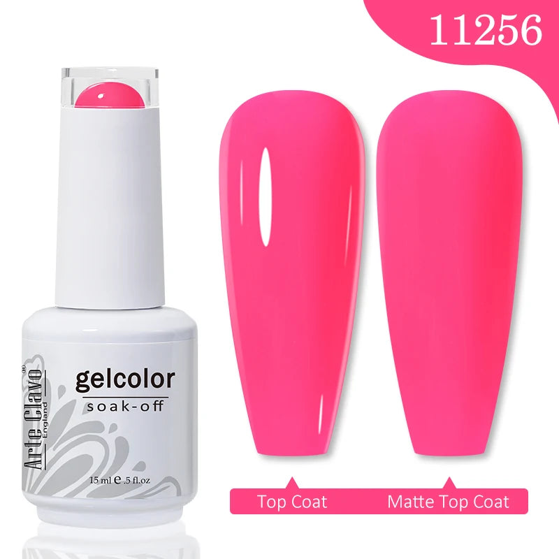 Arte Clavo Transparent Nude Pink Jelly Gel Nail Polish Semi Permanent Qme 11256