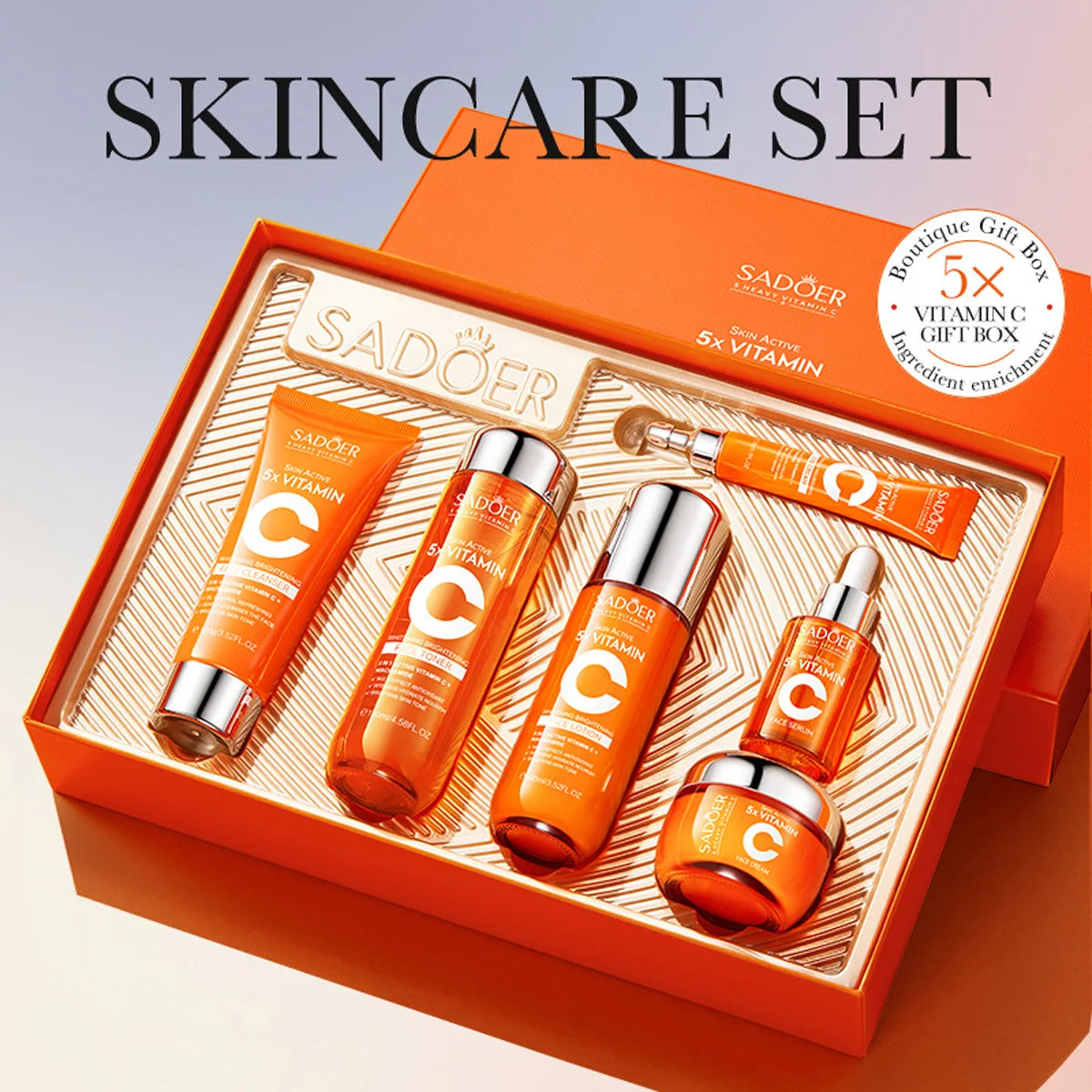 Vitamin C Skincare 6-Piece Whitening Brightening Moisturizing Firming Qme Default Title