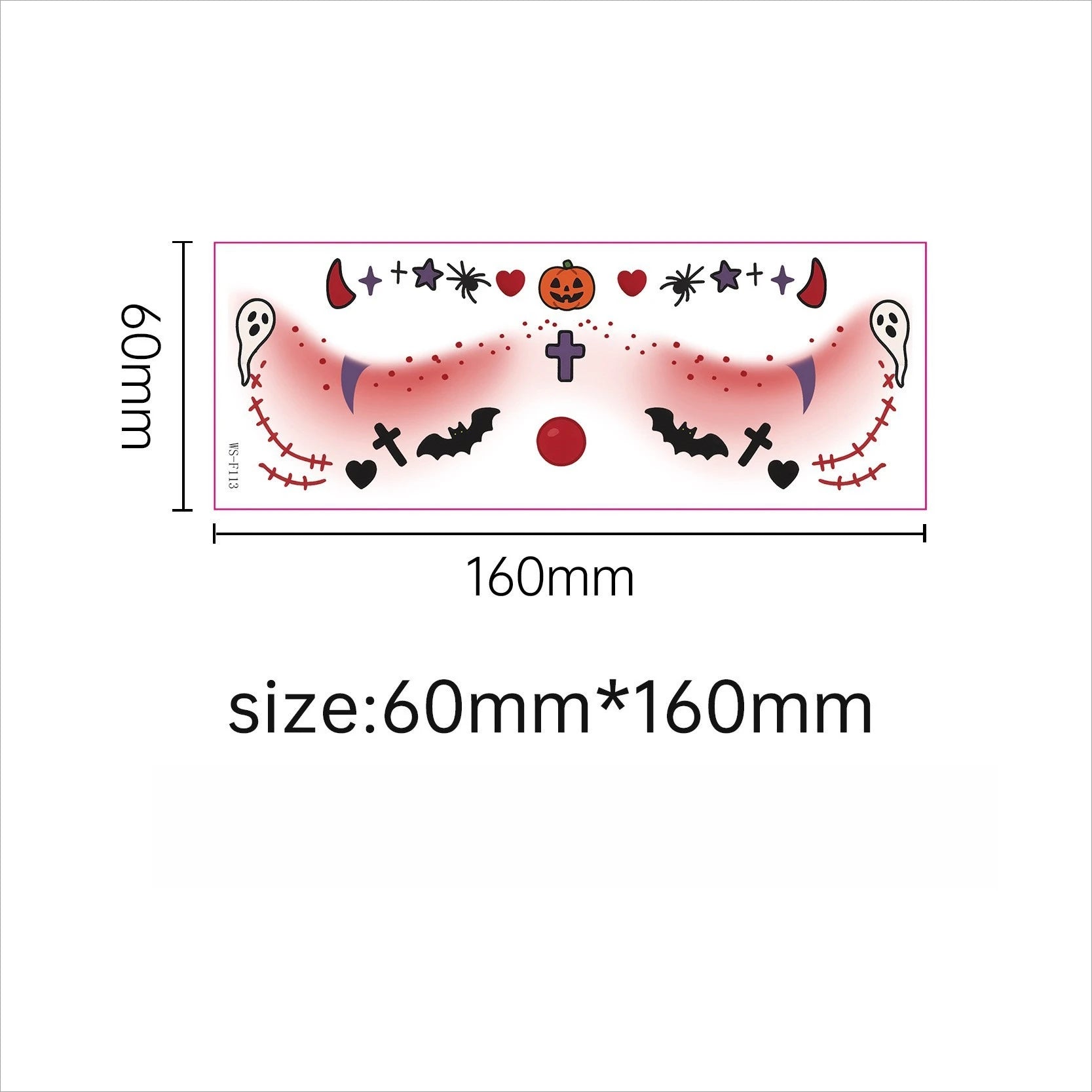A European New 6/9Pcs Halloween Face Tattoo Stickers, Waterproof Realistic Freckle Spider Decals for Ghost Witch Cosplay Qme