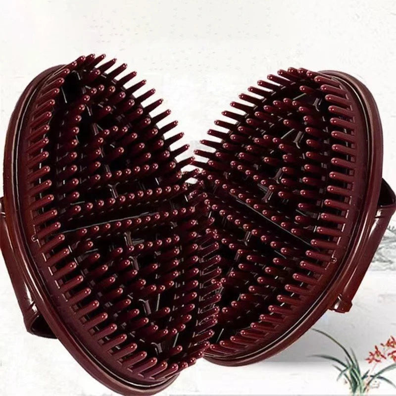 2 Brown Massage Brushes Body Meridian Weight Management At Home Qme