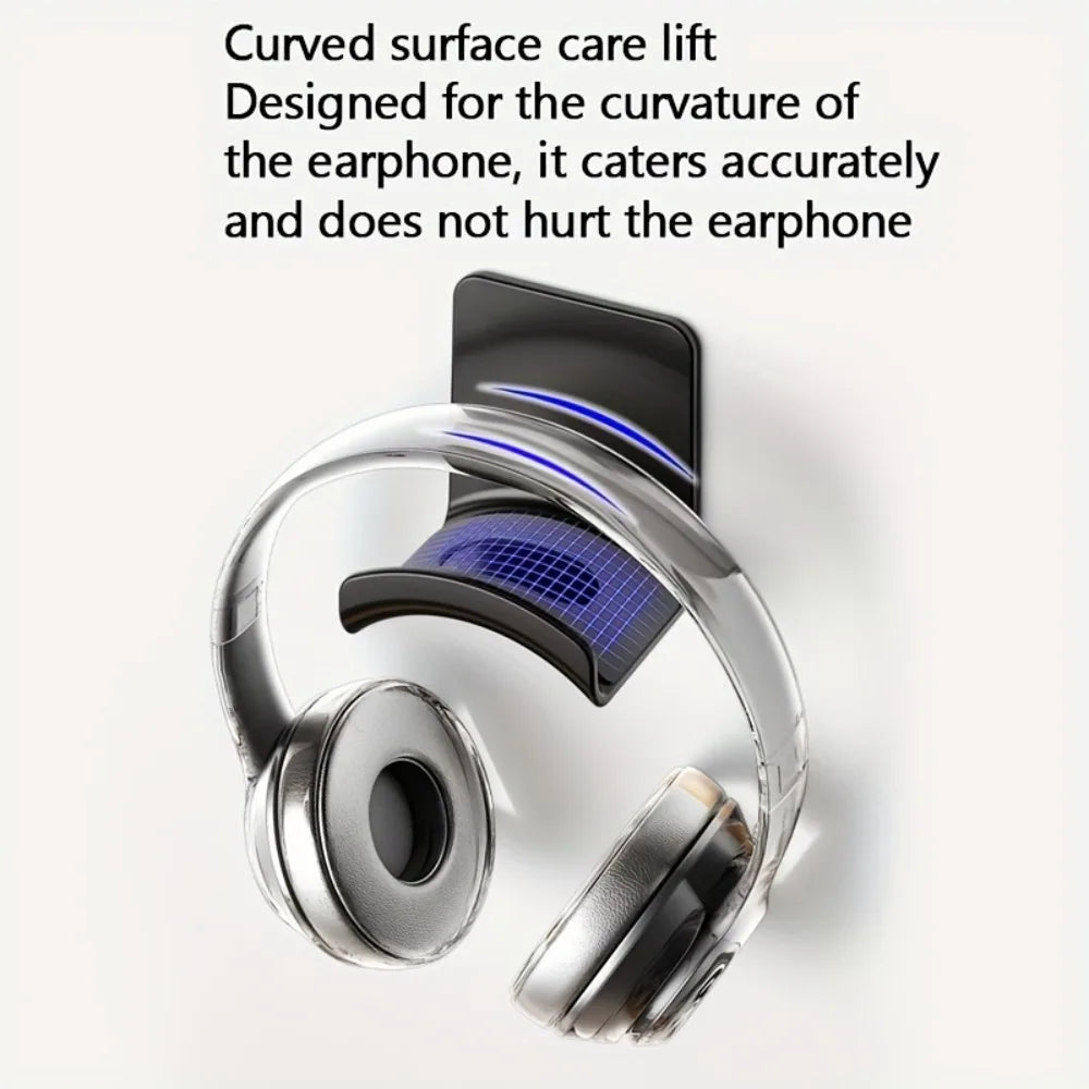 12pcs Earphone Holder Wall Mounted Mini Headphone Hook Holder With Strong Adhesive Headphone Holder Qme