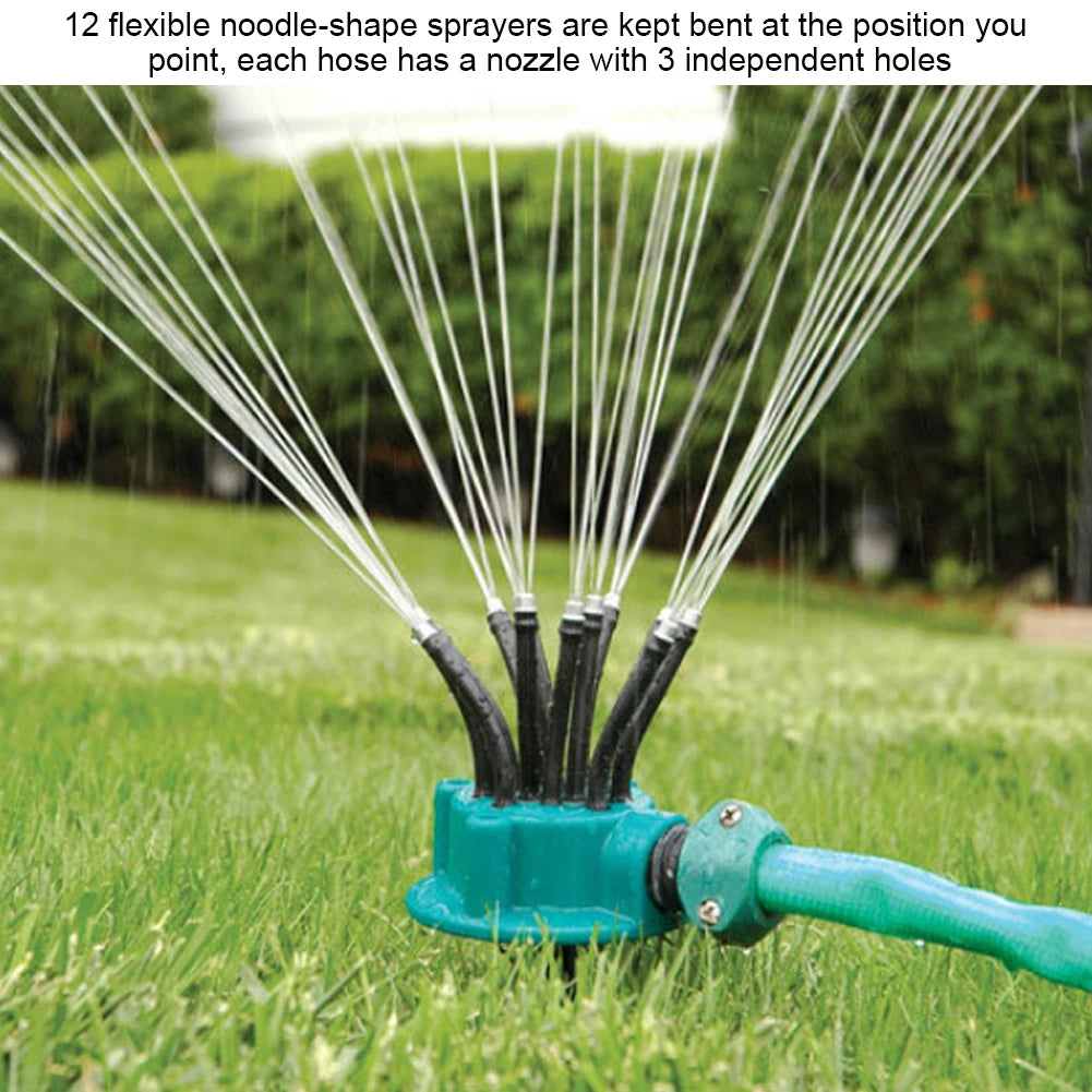 360 Degree Rotating Garden Sprinkler Multi Head Automatic Irrigation Sprayer Nozzle Lawn Watering System Garden Supplies Qme