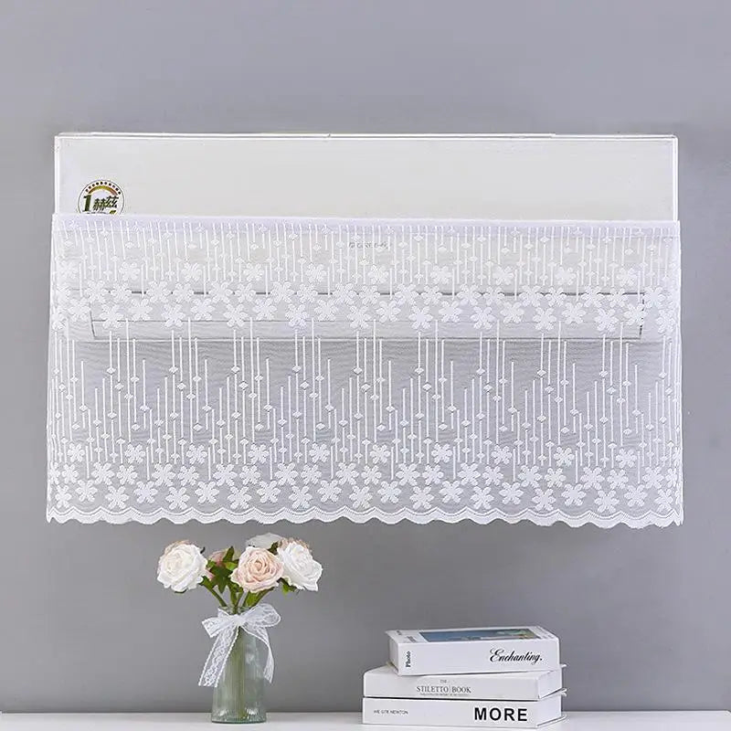 Lace Embroidery Flower Bedroom Curtain Windproof Dustproof Anti-UV Qme