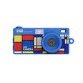 2K HD Mini Digital Camera Compact Video Recorder Screen Portable Qme one size Blue