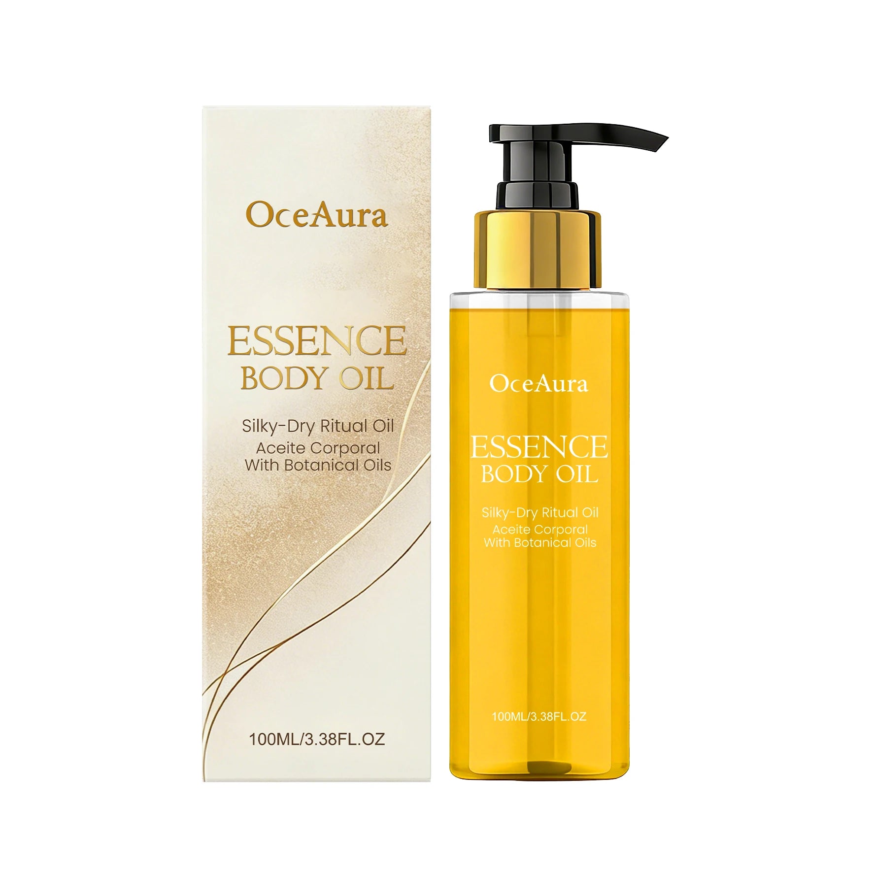 OceAura Essence Body Oil Even Skin Tone Fades Fine Lines Improve Dullness Oily Face Relief Firm Skin Care Moisturizing Serum Oil Qme 100ml Boxed
