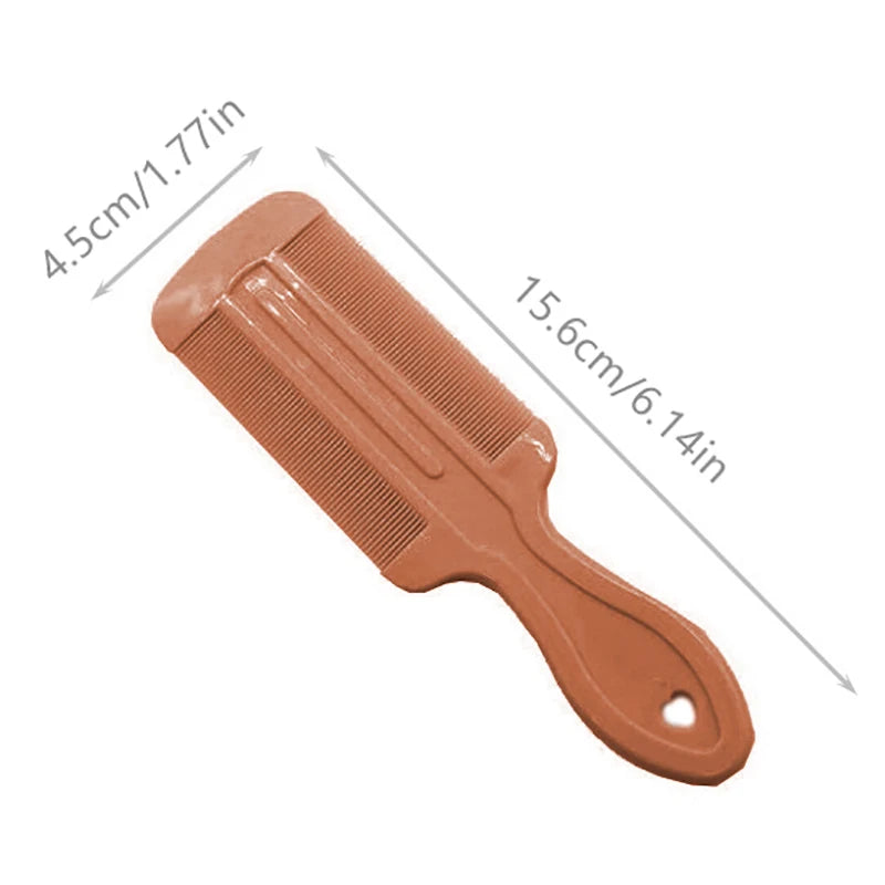 Lice Comb Plastic Handle Double Sided Head Hair Combs Flea Nit Qme Yellow