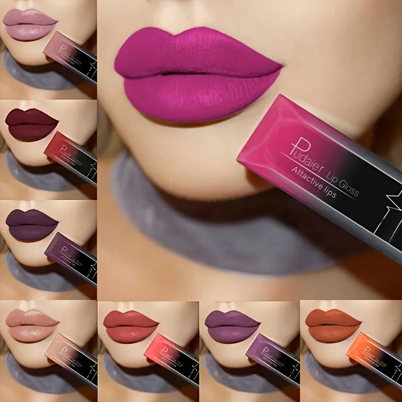 Matte Liquid Lipstick 17 Colors Long Lasting Lip Gloss Velvet Cream Qme
