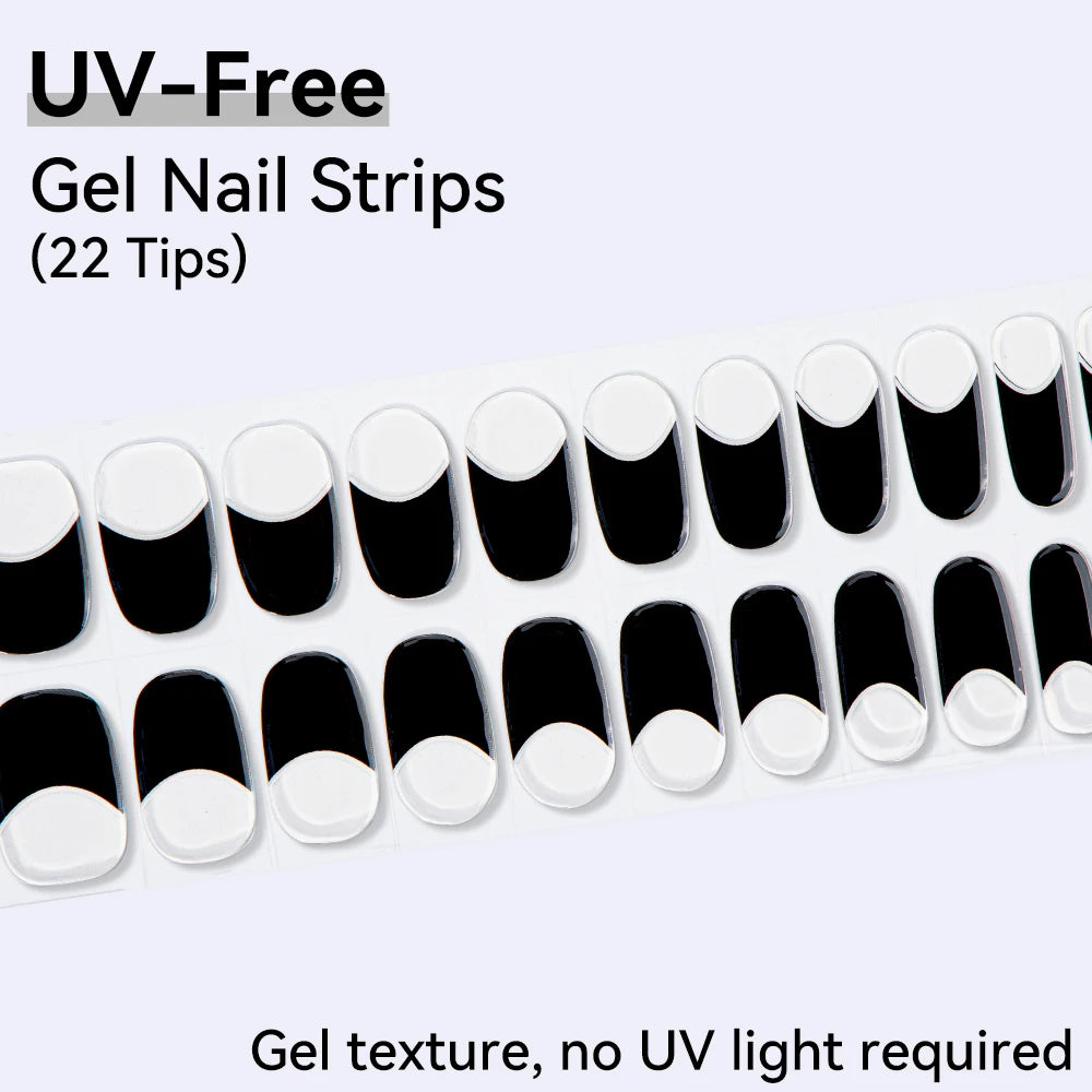 22Tips Sparkling Leopard Pattern Full Cover Nail Stickers French