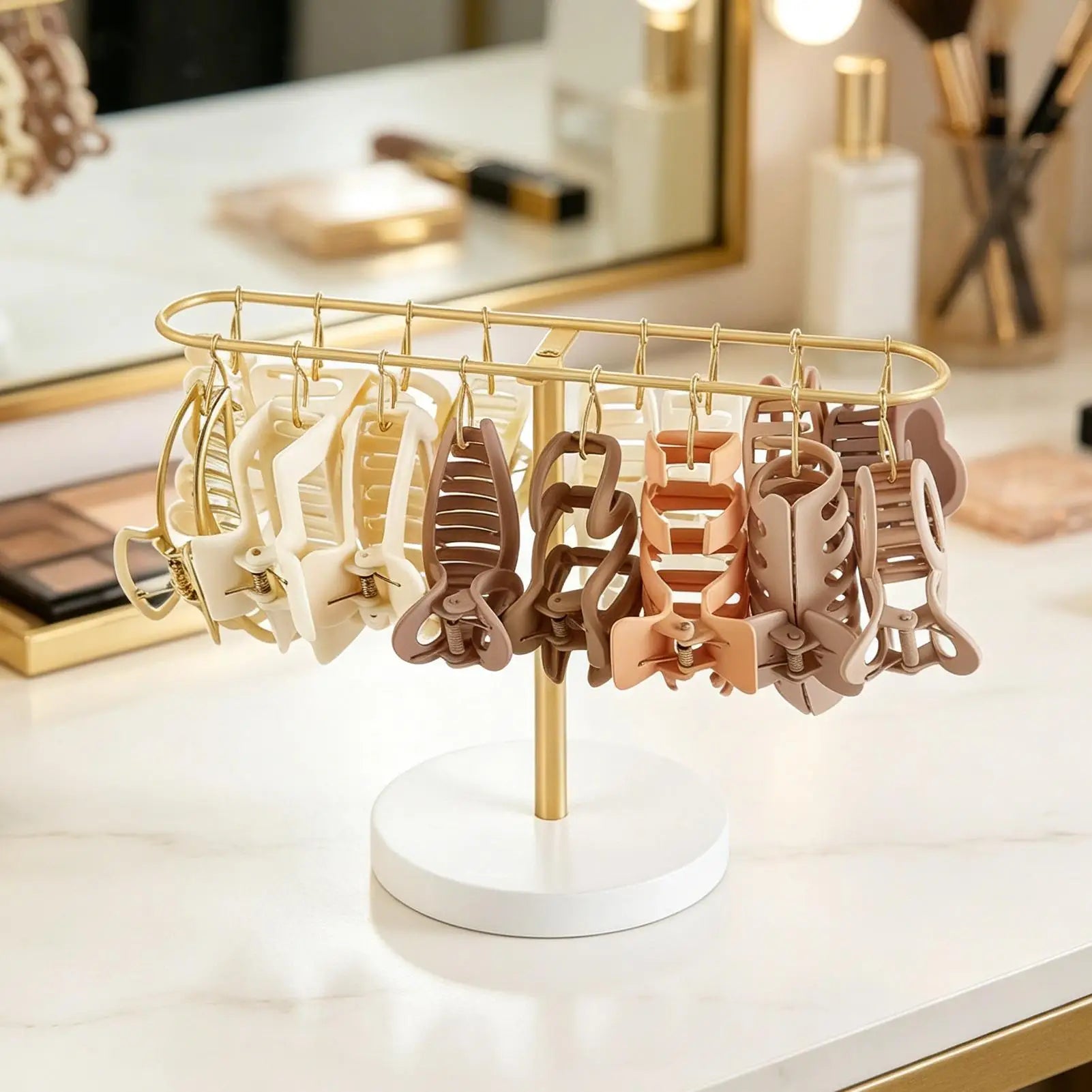 Hair Clip Organizer Multi-functional Headband Storage Rack Metal Qme