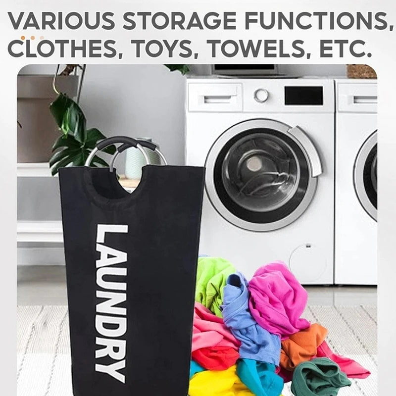 Oxford Fabric Waterproof Laundry Bag Dirty Clothes Storage Basket Qme
