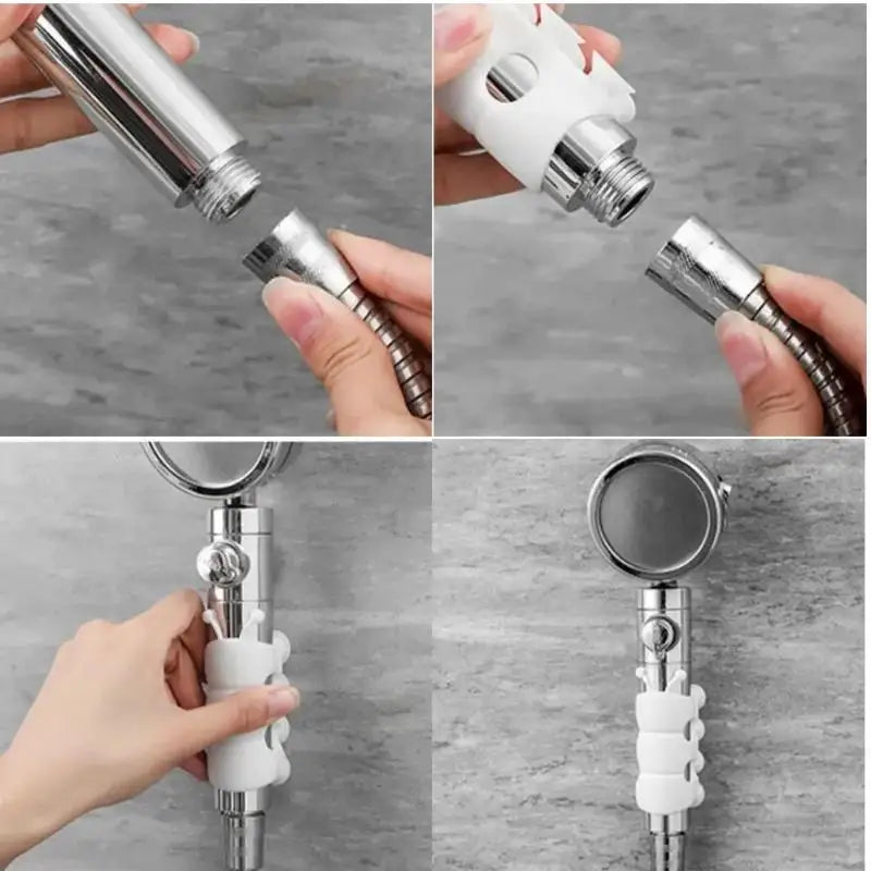 Movable Shower Head Holder Suction Cup Adjustable Reusable Silicone Qme