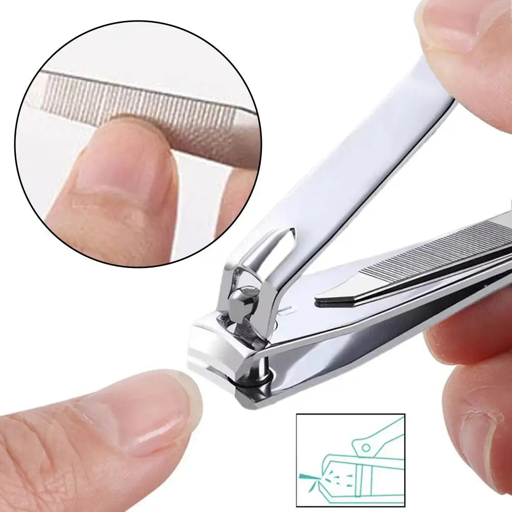Premium Stainless Steel Nail Clipper Ultra Sharp Sturdy Fingernail Qme