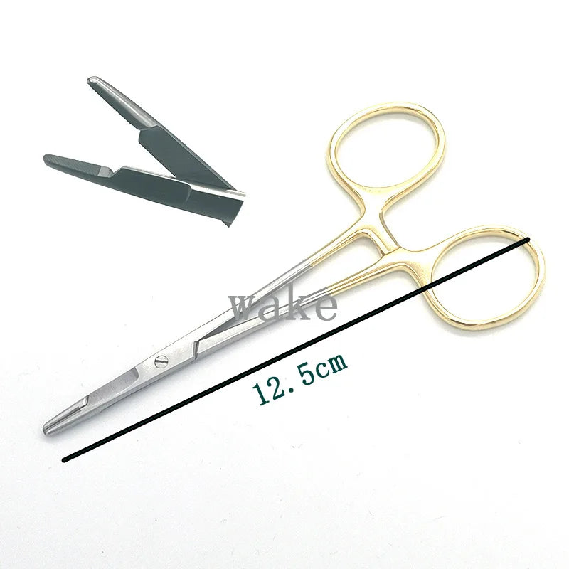 Stainless Steel Needle Holder Insert Scissors Ophthalmic Instrument Qme 12.5cm A
