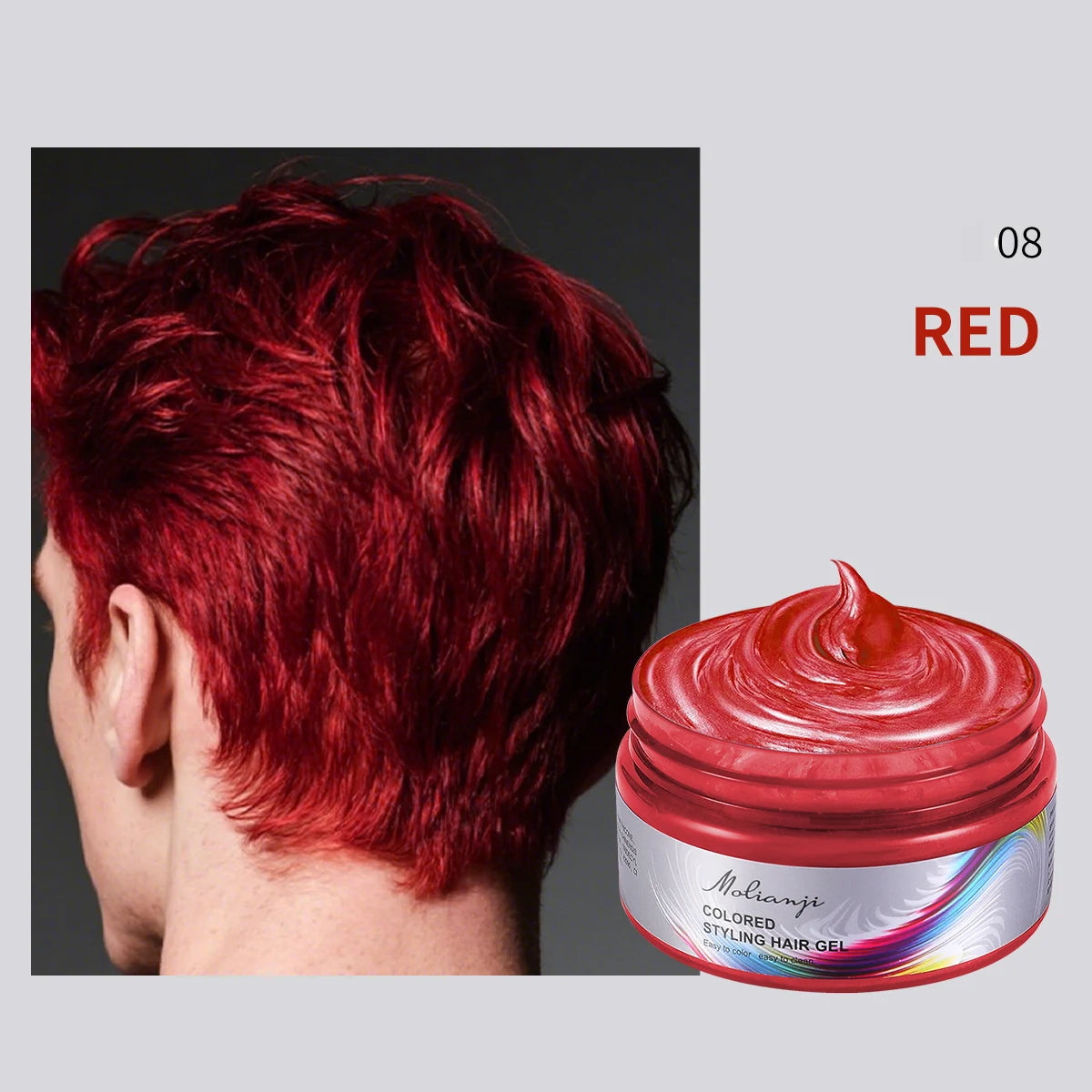 Hair Dye Styling Wax Long-lasting Formula Multiple Options Suitable Qme 08 RED
