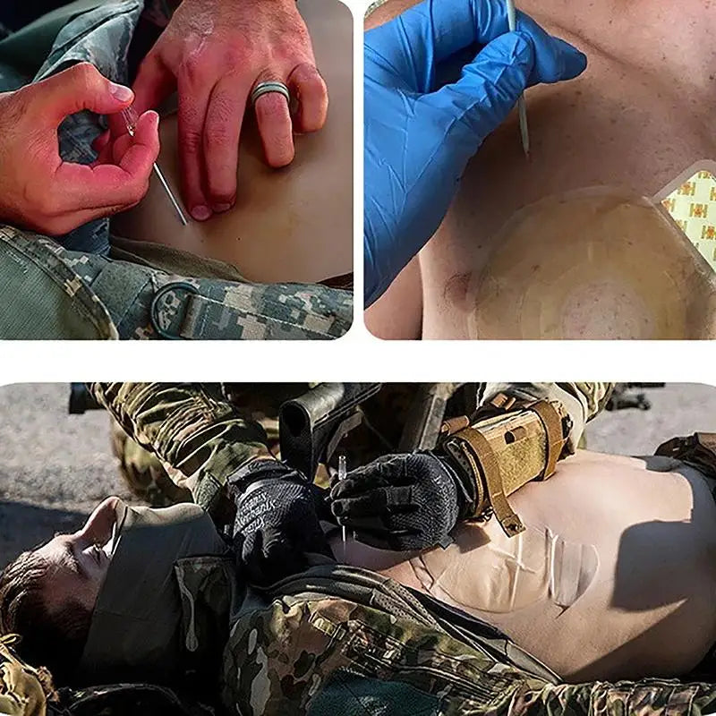 First Aid Emergency Tension Pneumothorax Thoracic Needle Complete Qme