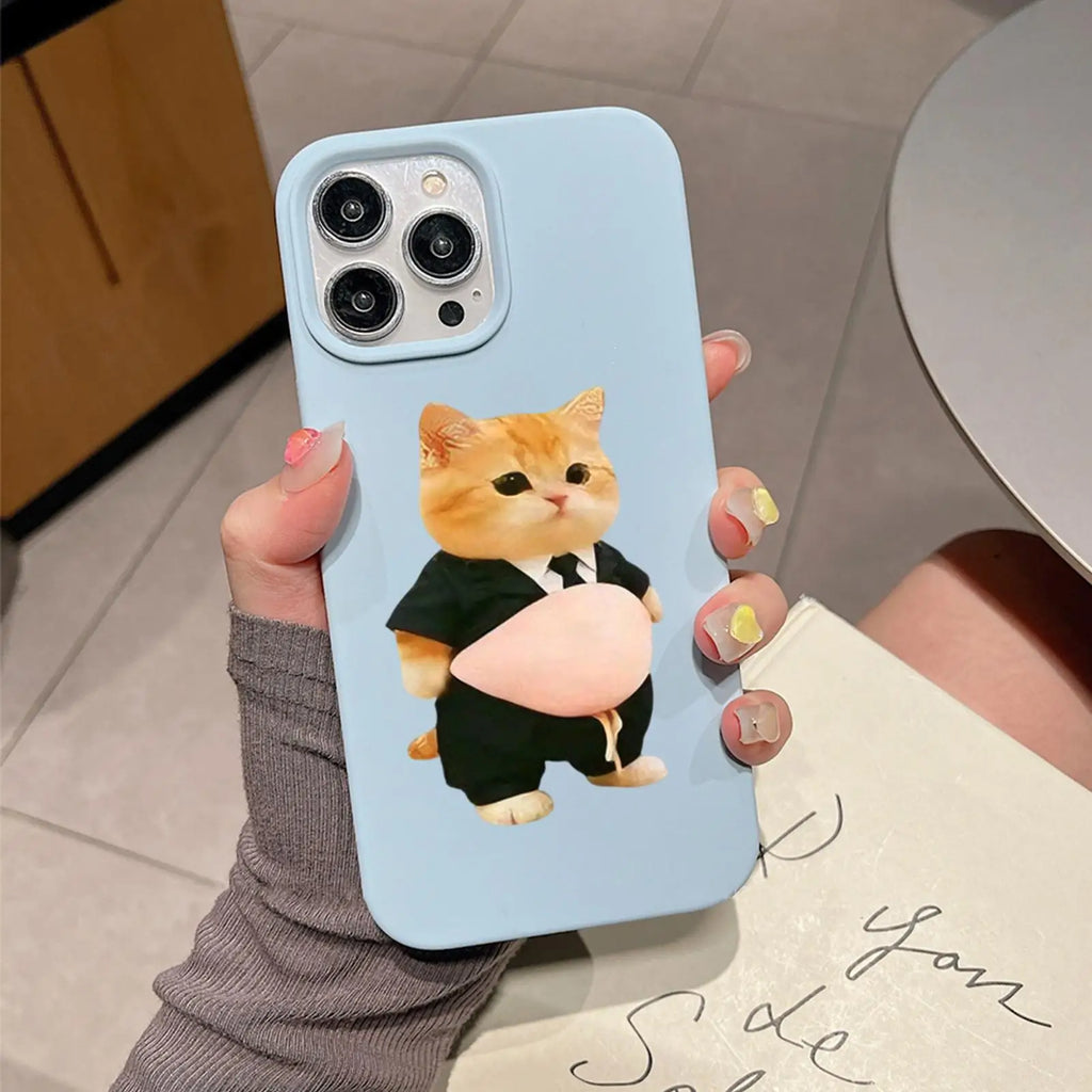 Sponge Stickers 3D Cat Belly Fun Reusable Decals Cute Laptop Stickers for Kids Friends Indoor Outdoor Fridge Planner Home Car Qme