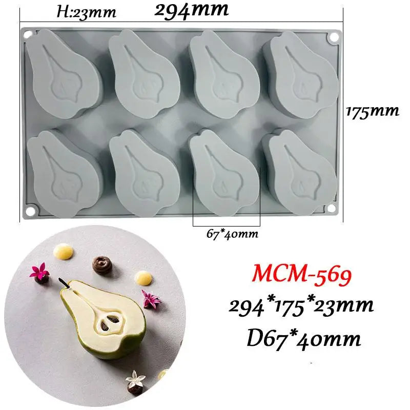 Chestnut Raspberry Peanut Mushroom Silicone Mold Fondant Cake DIY Qme MCM569