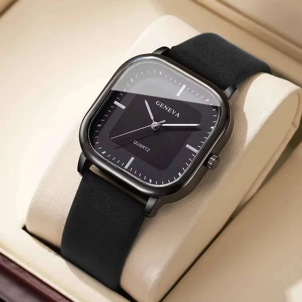 2026 2026 New Simple Belt Style Square Men's Watch Men's Watch Quartz Watch Qme