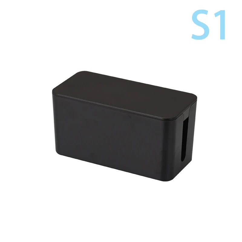 Dust Charger Socket Organizer Network Bin Cable Storage Box Power Qme S1