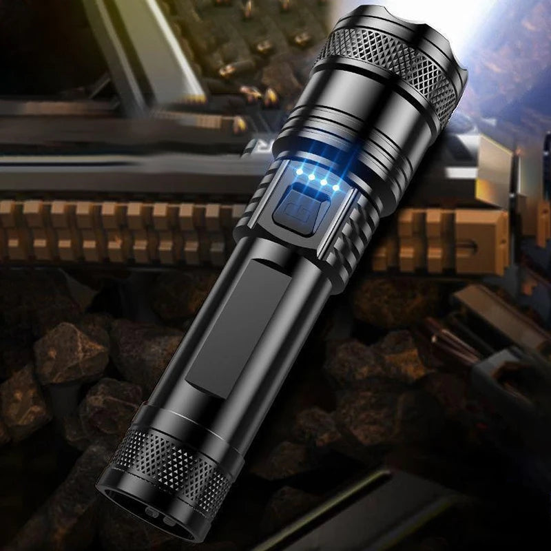Ultra Strong Light Can Charge Mobile Phone Flashlight Outdoor Patrol Qme
