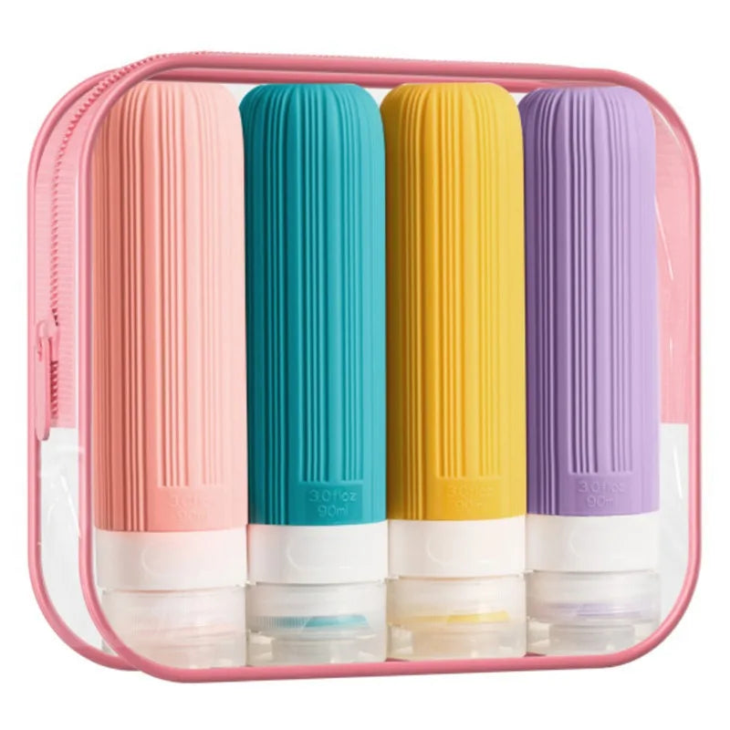 Silicone Travel Bottles Accessories Tsa Approved Portable BPA Leak Qme