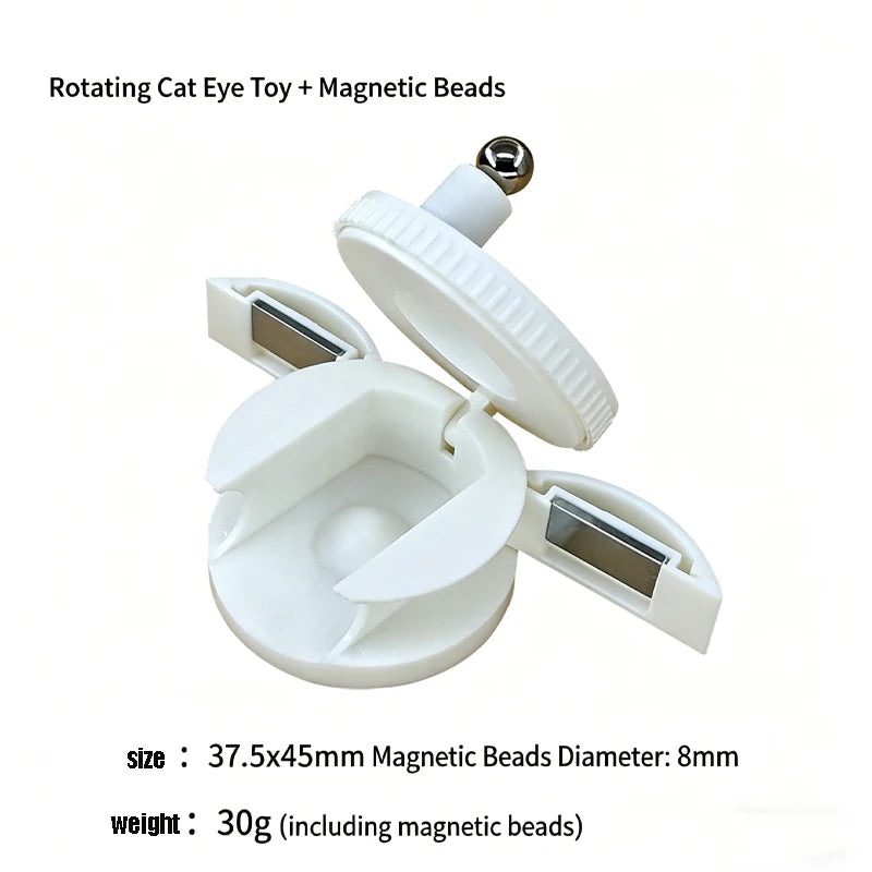 360° Rotating Cat Eye Magnet Tool Dual Strong Magnets Nail Art Magnet for Glass Bead French Effect Easy DIY Manicure Accessories Qme White