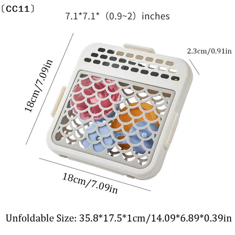 Silicone Mesh Box Dishwasher Cutlery Basket Bottle Parts Storage Qme