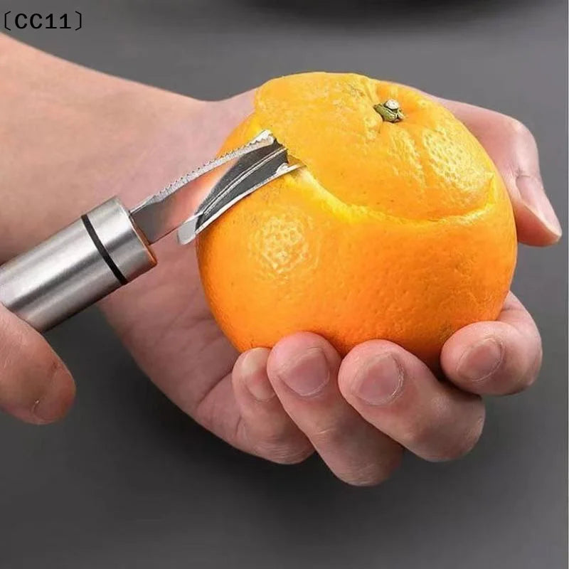 Stainless Steel Orange Peeler Curved Handle Creative Cutlery Kitchen Qme
