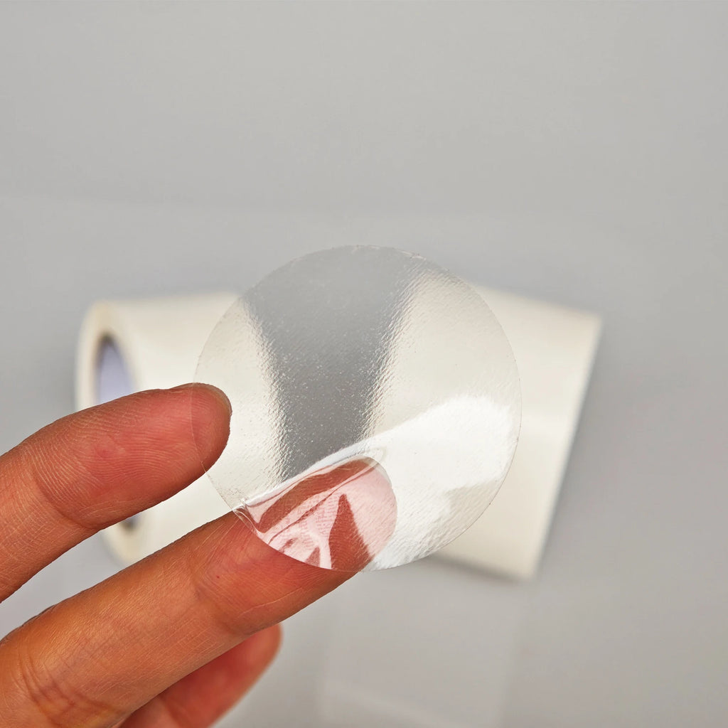 500Pcs Clear Circle Stickers Tape for Sealing, Ideal for Packages, Envelopes, Mailers and Boxes Qme