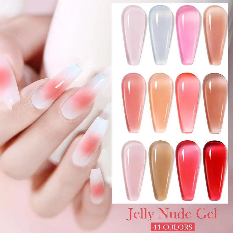 Arte Clavo Summer Series Jelly Nude Gel Polish Translucent Nail Qme