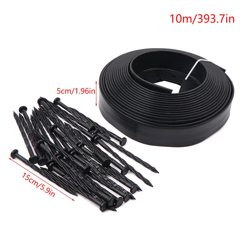 Durable Plastic L-Shaped Isolation Belt, Tree Ring Retaining Board, Lawn Greening Root Wall Qme BK2