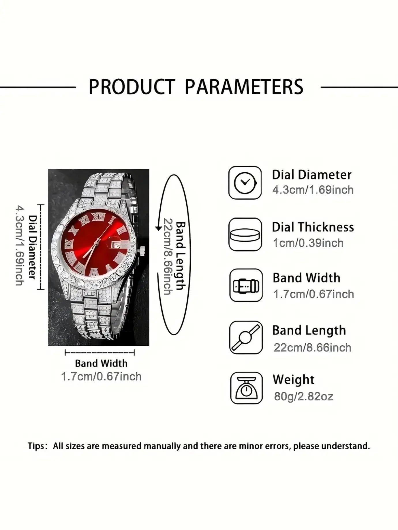 Trendy Silver Plated Full Diamond Women Quartz Watch Multipack Pink White Rhinestone Cuban Bracelet Cross Necklace Street Jewelr Qme