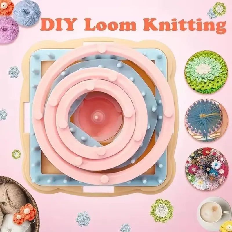 DIY Flower Loom Knitting Plastic Weaving Tool Making Handmade Flowers Qme