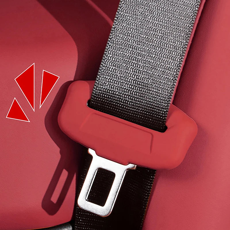 Universal Safety Seat Belt Buckle Covers Scratch Proof Rubber Qme