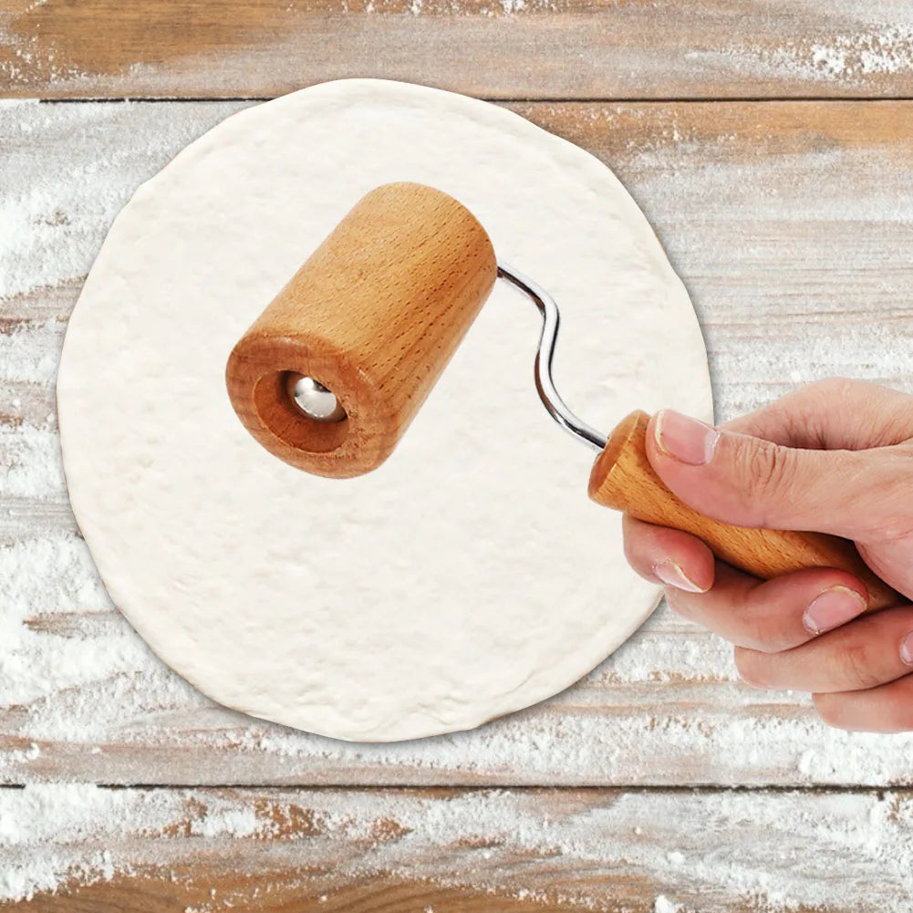 Wooden Rolling Pin Pastry and Pizza Dough Roller Manual Baker Roller Smooth Surface Baking Tool for Kitchen Cake Pizza Bread Qme
