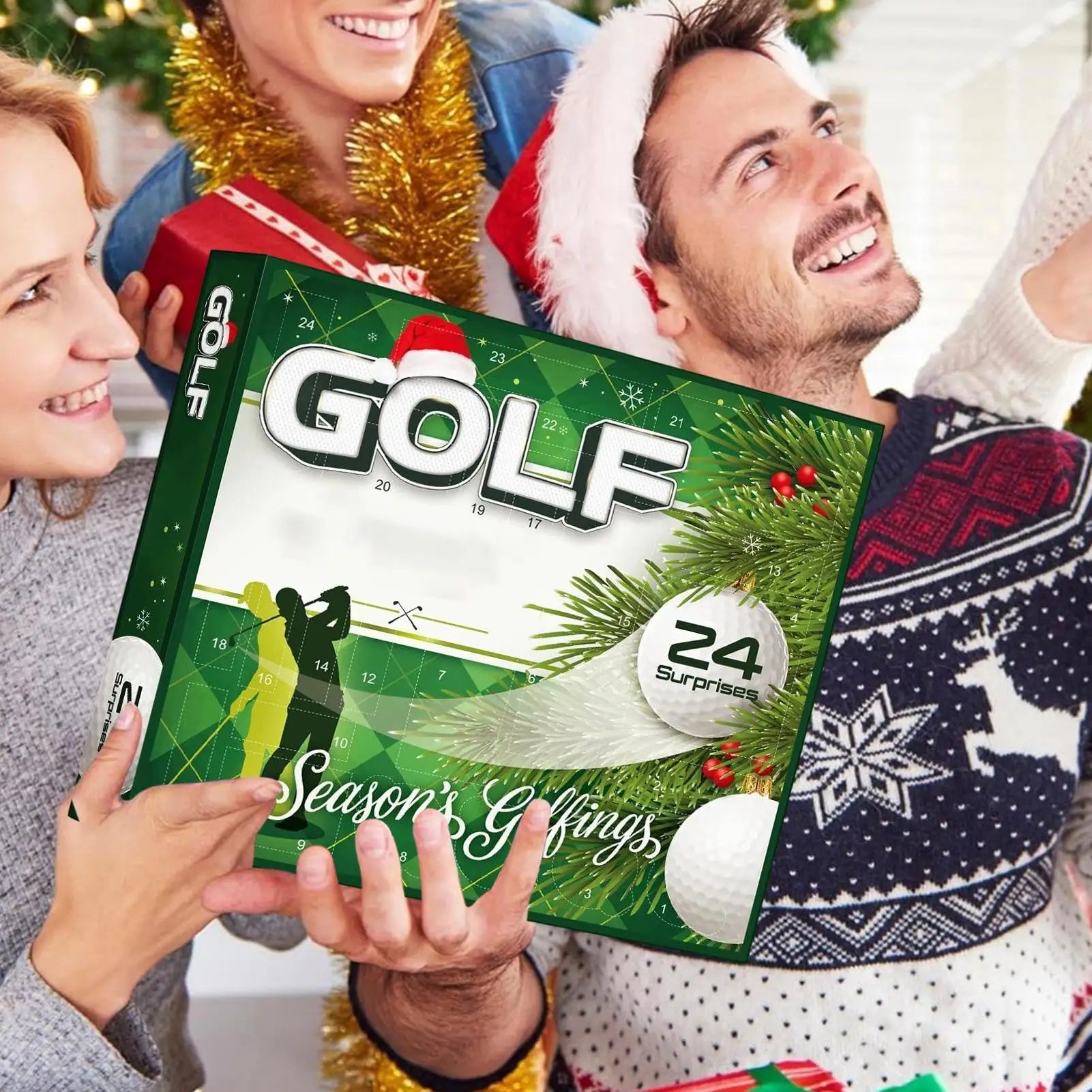 Christmas Countdown Calendar Festive Advent Favors 24 Days Christmas Countdown Golf Accessories For Adults Husband Family gifts Qme