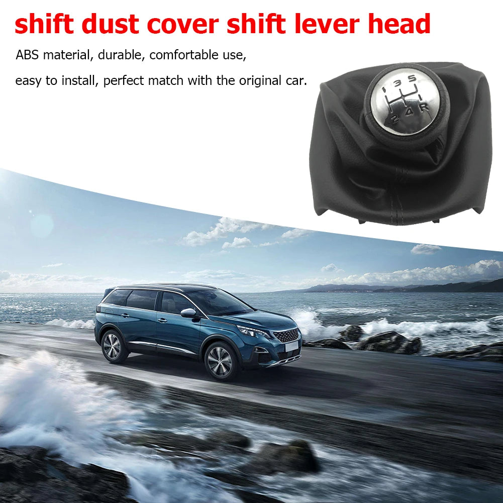 Gear Shift Knob Shifter 5 Speed Stick Lever Collar Cover Excellent ABS Plastics Prolonged for Citroen C3 C4 C5 Qme