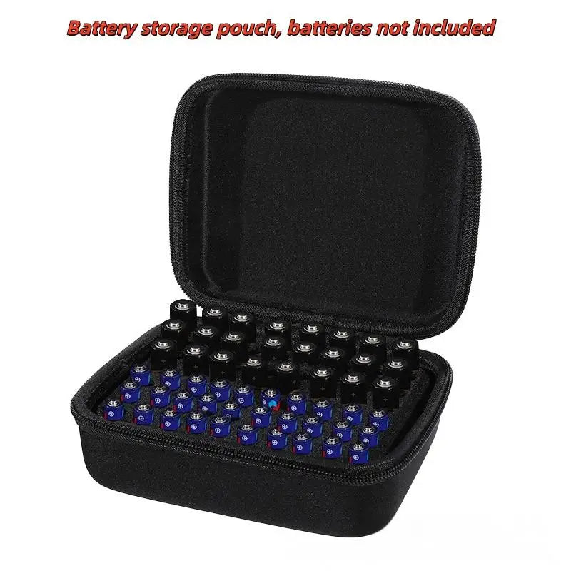 Handheld Portable Bag Hard Battery Organizer Storage Box Carrying Qme