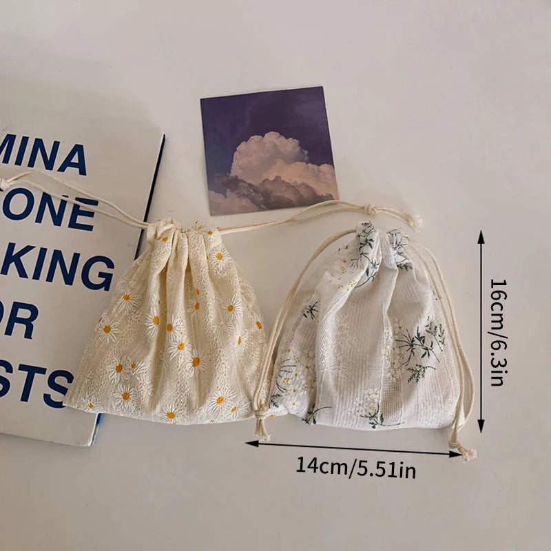 DIY Drawstring Bag Travel Dust Proof Handbags Woman Jewelry Cosmetic Qme