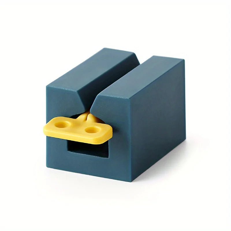 Toothpaste squeeze tube with a scrubbing handle Roll-type storage box, suitable for the bathroom, can save toothpaste and lotion Qme DarkBlue 7 4 3.8cm