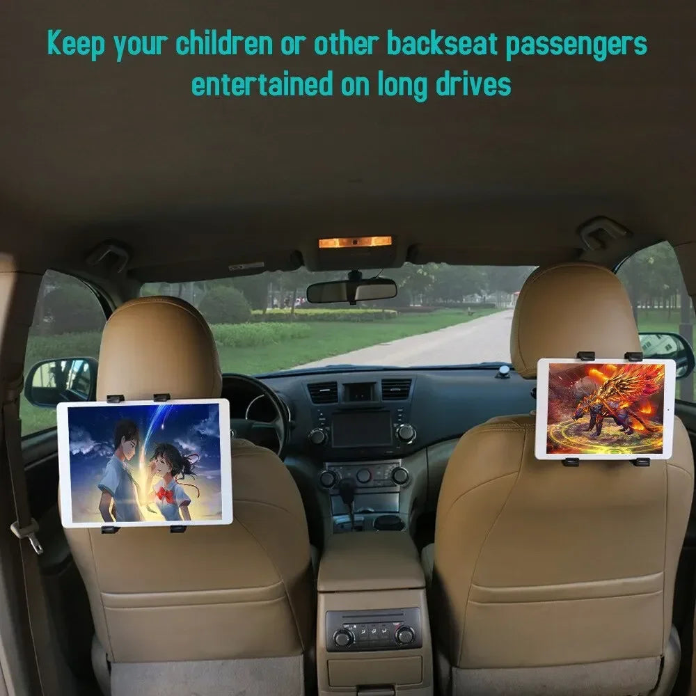 Car Headrest Holder Stand for Ipad 2/3/4 Air Pro Mini 7-12' Universal 360 Rotation Bracket Back Seat Car Mount Handrest Dropship Qme