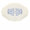 Silicone Placemat European Style Retro Embossed Large Lace Table Mat Non-slip Placemat Non-slip Insulation Mat for Desktop Qme white 43x30cm