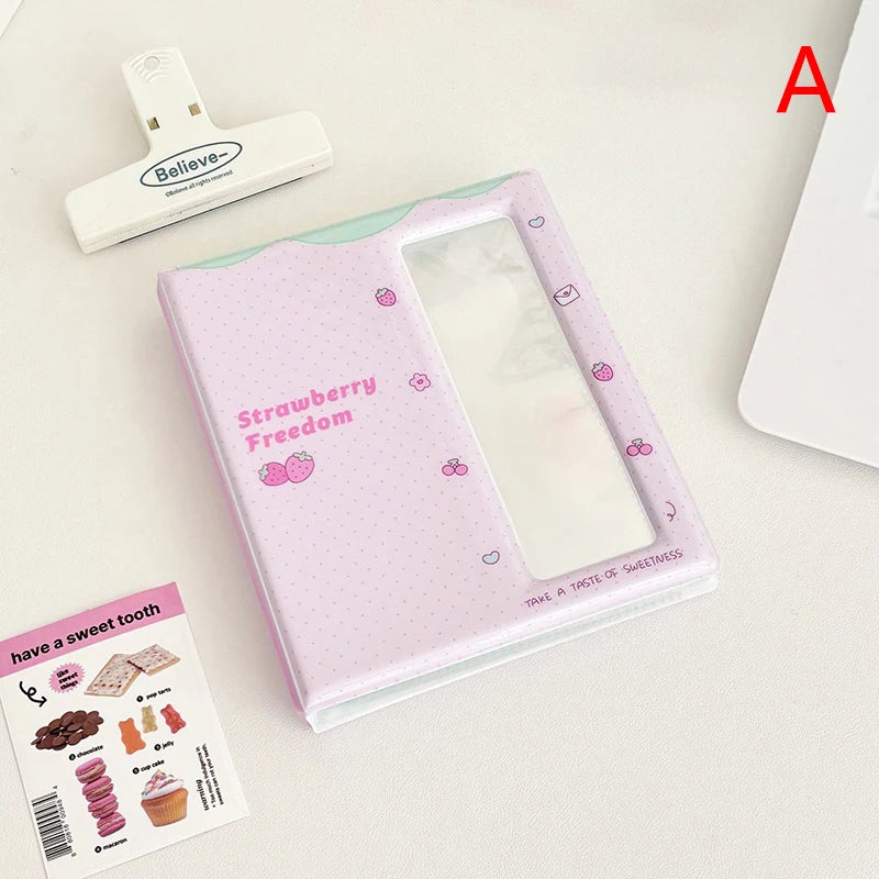 Cartoon Photo Booth Album For 40 Pcs 2x6 Inch Photo Strips Bookmark 20 Pcs 4x6 4R Photo Holder Small Card Storage Book. Qme A