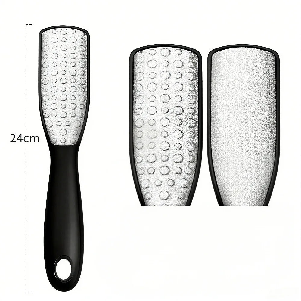 Stainless Steel Dual Sided Foot File Dead Skin Callus Remover Qme black